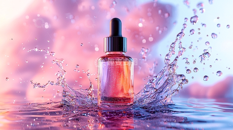 高清大图下载【趣麦麦图】精华液滴管瓶飞溅水花