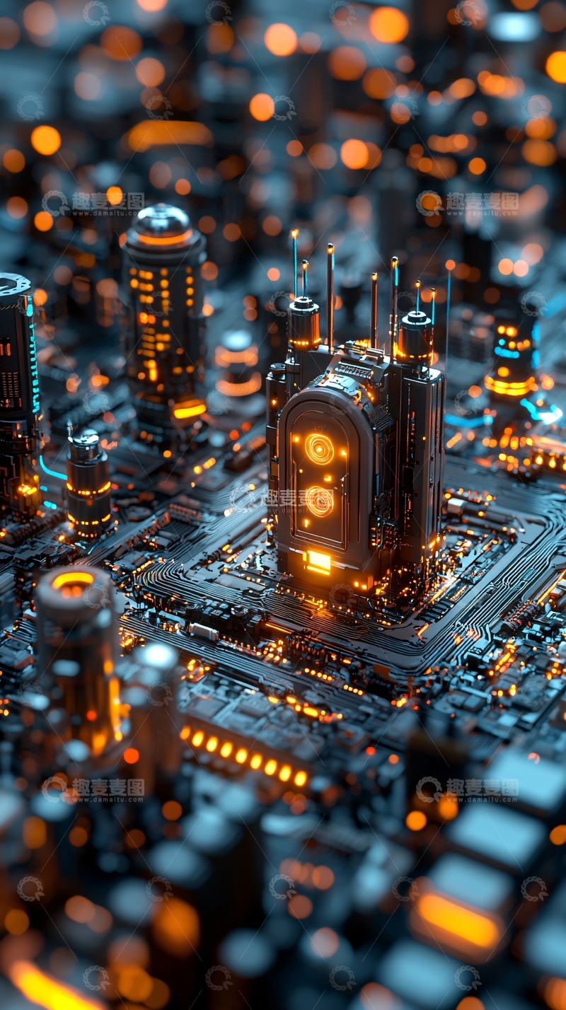高清大图下载【趣麦麦图】电路板城市
