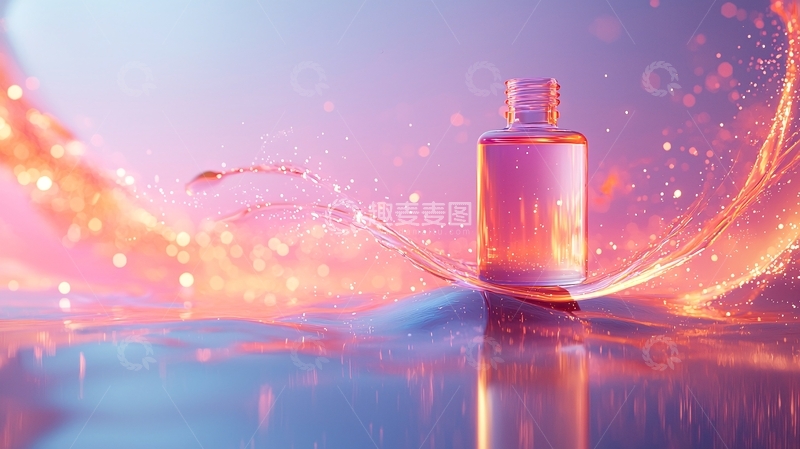高清大图下载【趣麦麦图】粉色液体瓶