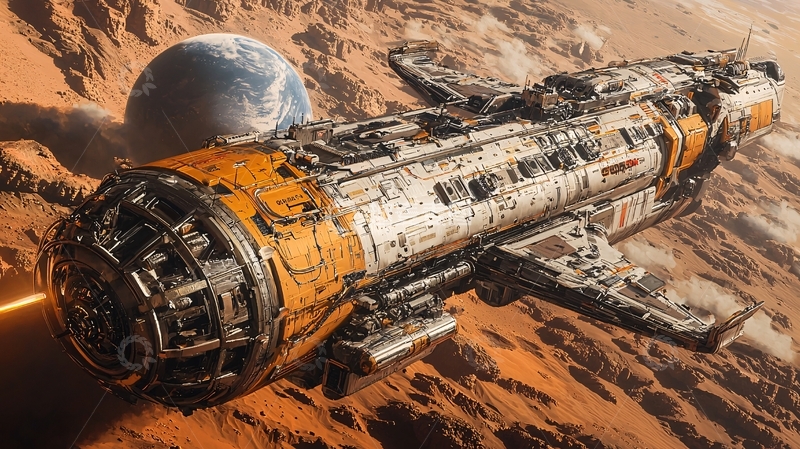 高清大图下载【趣麦麦图】火星探险飞船