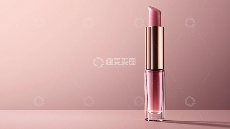 高清大图下载【趣麦麦图】粉色口红产品特写