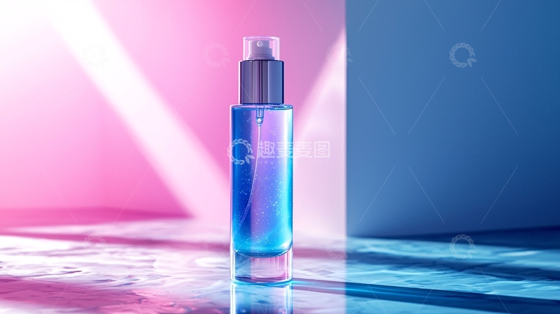 高清大图下载【趣麦麦图】梦幻渐变色喷雾瓶
