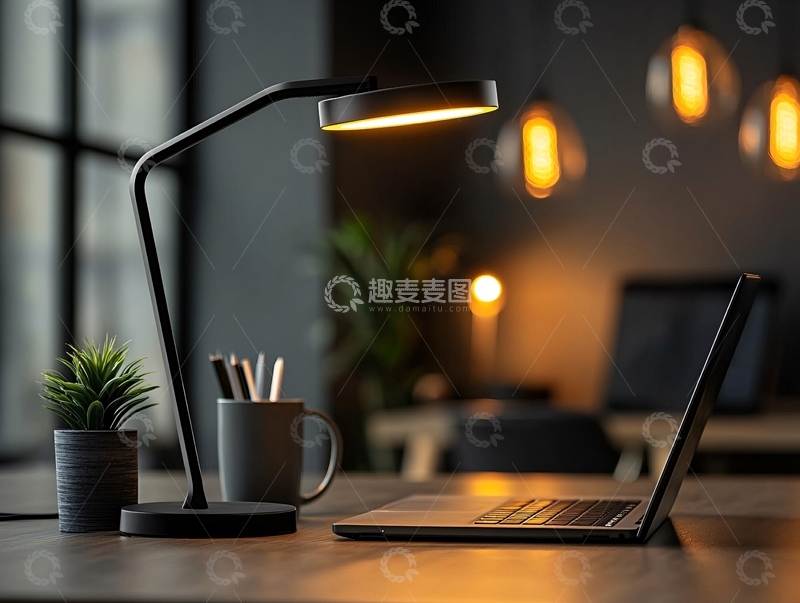 高清大图下载【趣麦麦图】现代简约办公桌场景