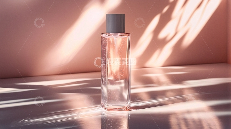 高清大图下载【趣麦麦图】光影下的透明香水瓶