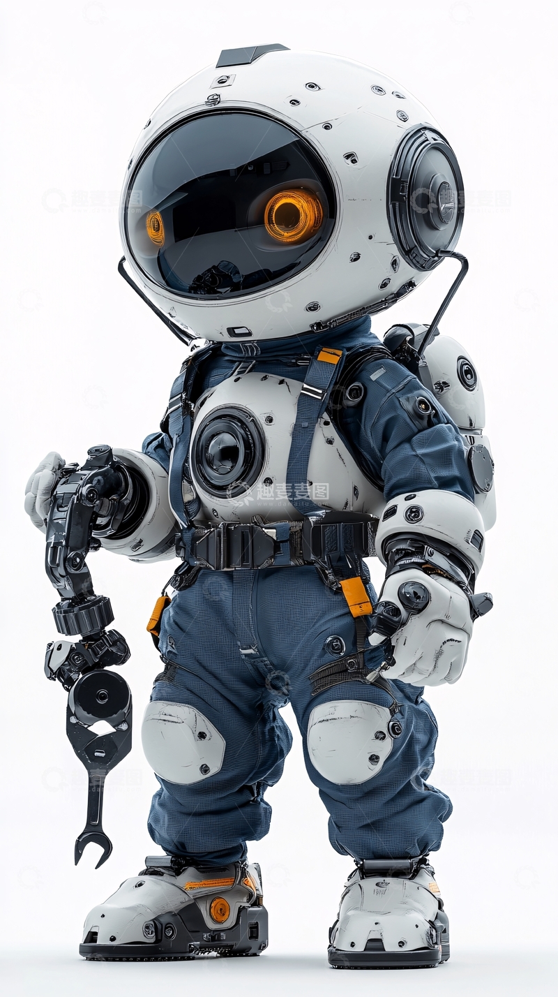 高清大图下载【趣麦麦图】可爱太空宇航员机器人