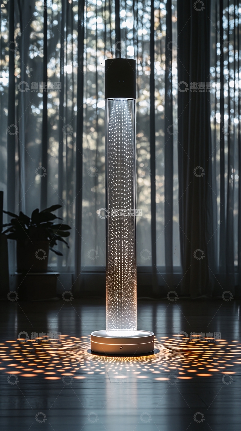 高清大图下载【趣麦麦图】-简约落地灯光影效果