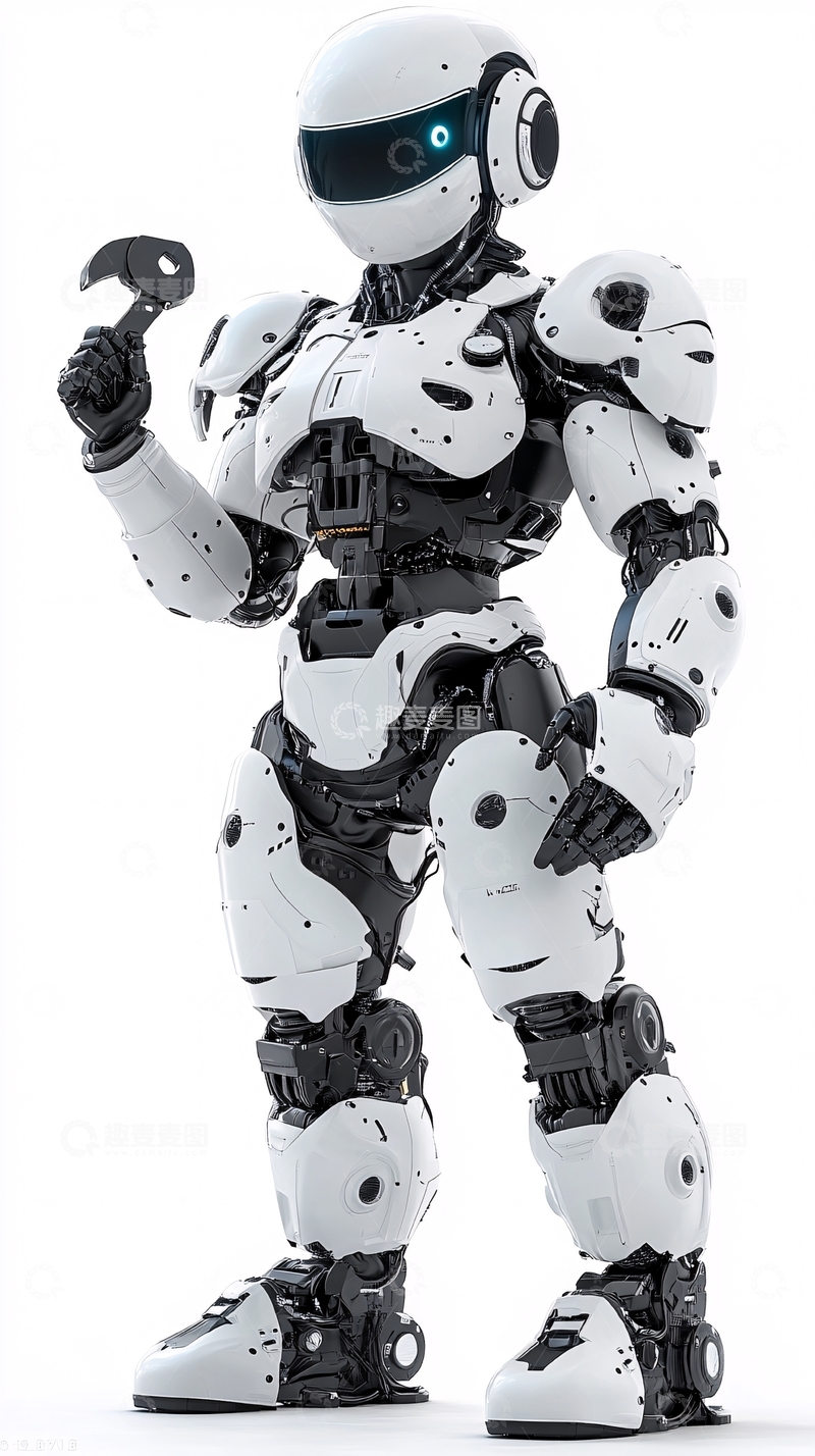 高清大图下载【趣麦麦图】白色机器人