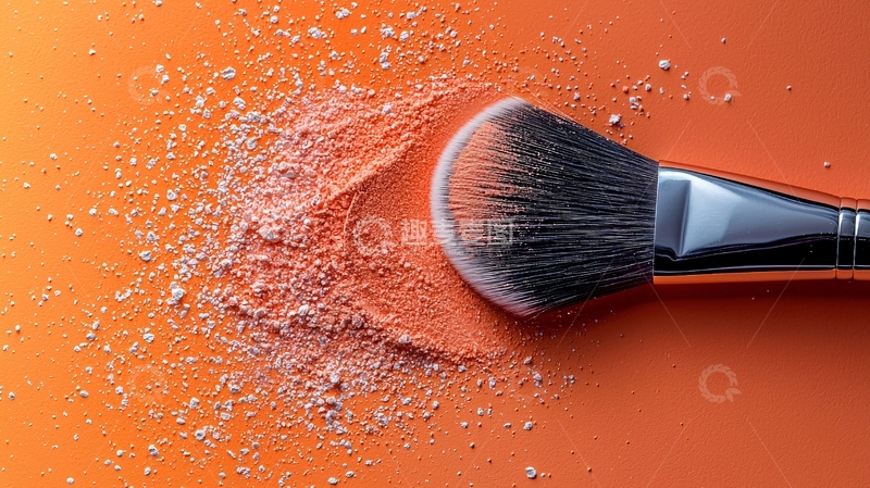 高清大图下载【趣麦麦图】粉底刷上的散粉