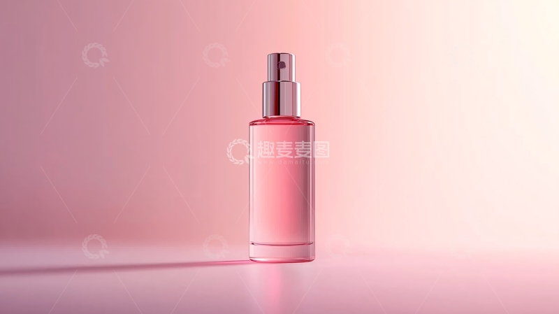 高清大图下载【趣麦麦图】粉色香水瓶特写