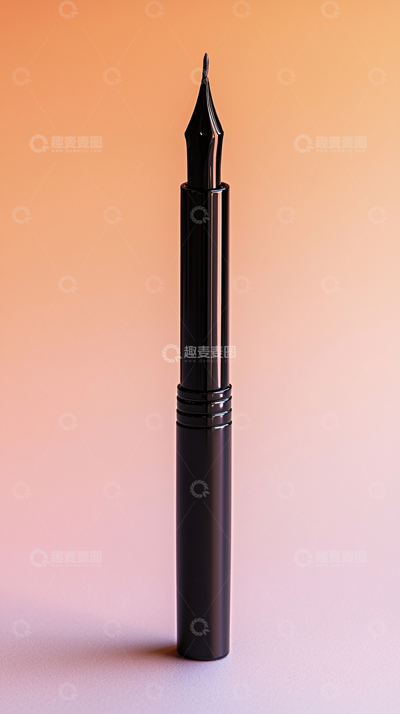 高清大图下载【趣麦麦图】黑色钢笔特写
