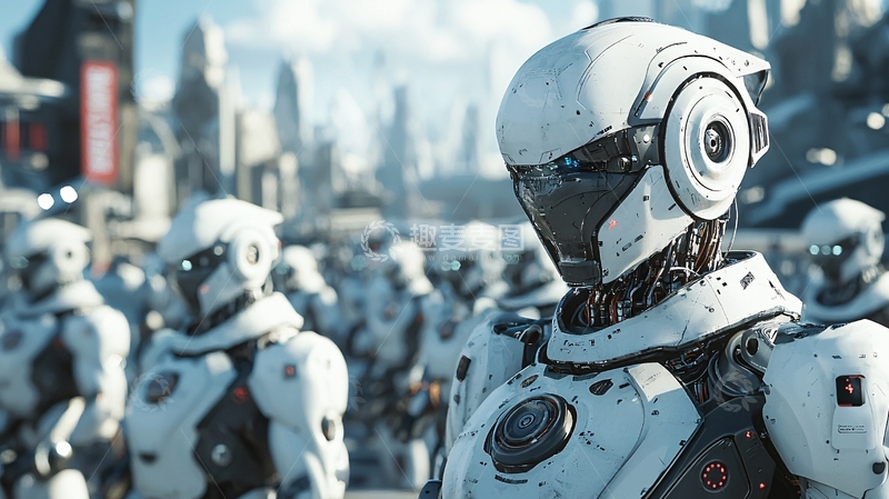 高清大图下载【趣麦麦图】未来科技感机器人大军