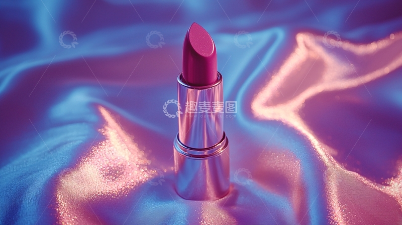 高清大图下载【趣麦麦图】丝绸上的一支口红