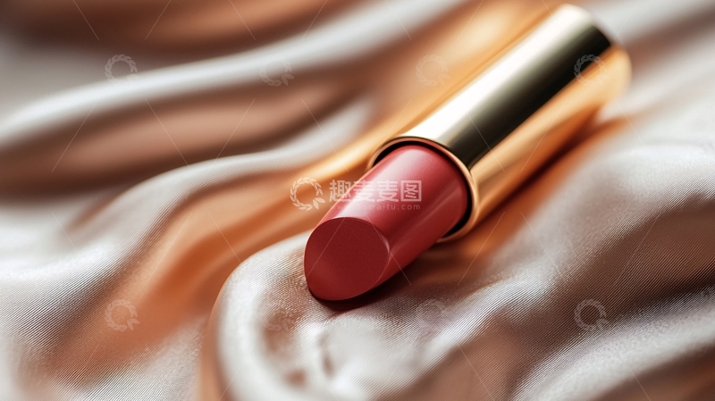 高清大图下载【趣麦麦图】口红在丝绸上