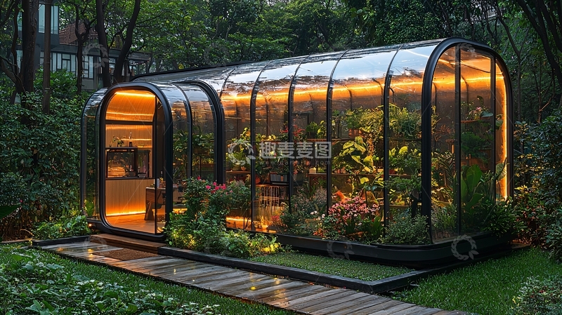 高清大图下载【趣麦麦图】玻璃花园房