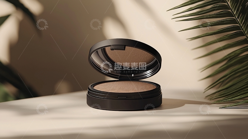 高清大图下载【趣麦麦图】黑色粉饼在阳光下的特写