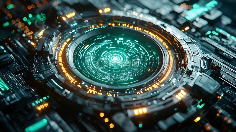 高清大图下载【趣麦麦图】科技感十足的圆形装置