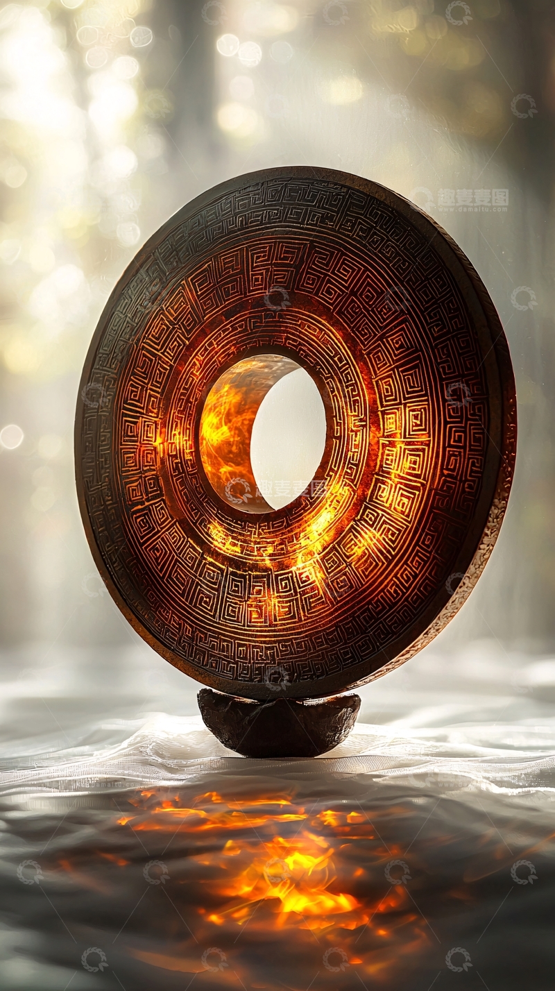 高清大图下载【趣麦麦图】发光圆环静物