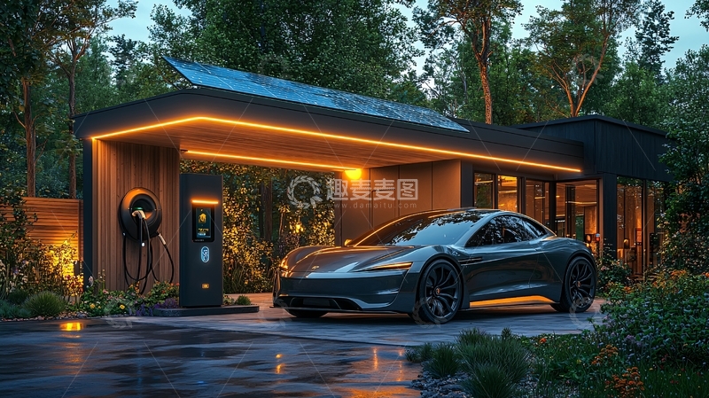 高清大图下载【趣麦麦图】电动汽车充电桩