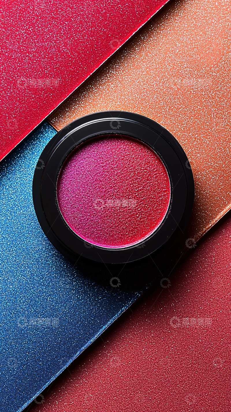高清大图下载【趣麦麦图】彩色眼影粉质特写