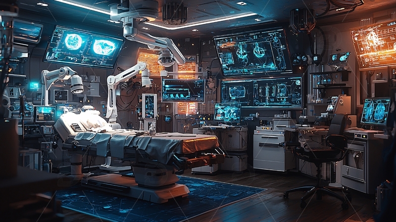 高清大图下载【趣麦麦图】未来科技手术室