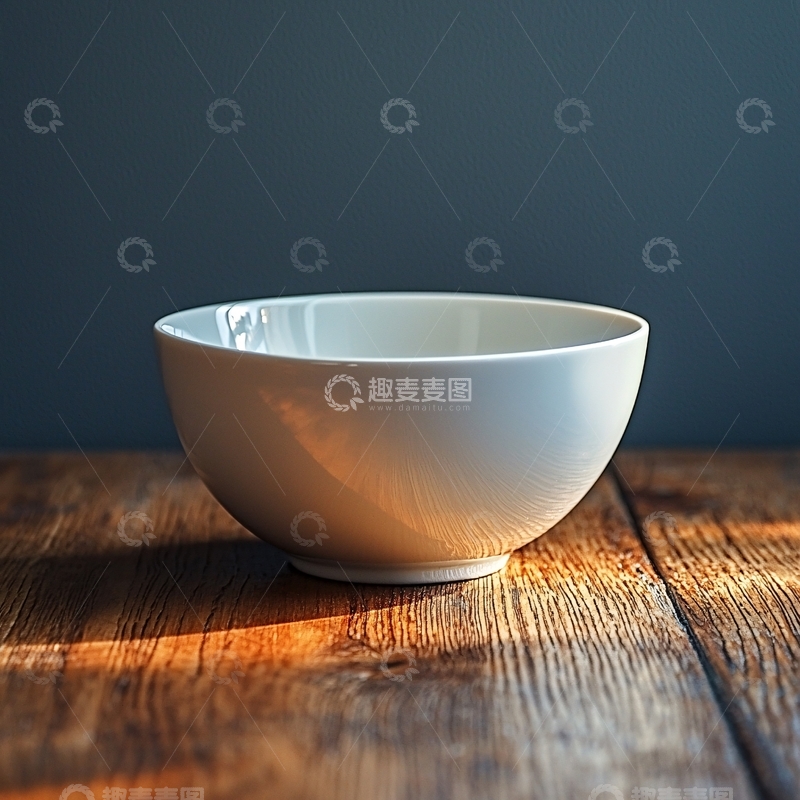高清大图下载【趣麦麦图】白色陶瓷碗
