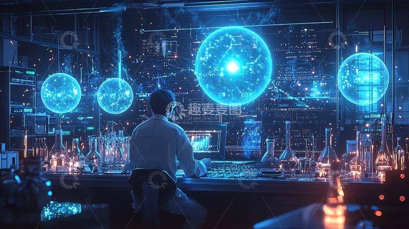 高清大图下载【趣麦麦图】未来科技实验室