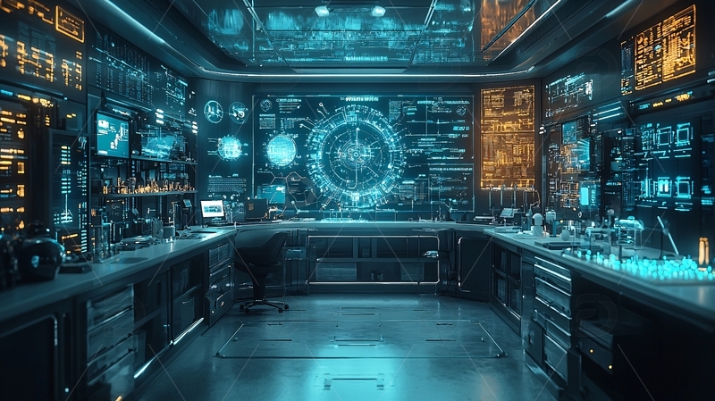 高清大图下载【趣麦麦图】科幻未来科技实验室