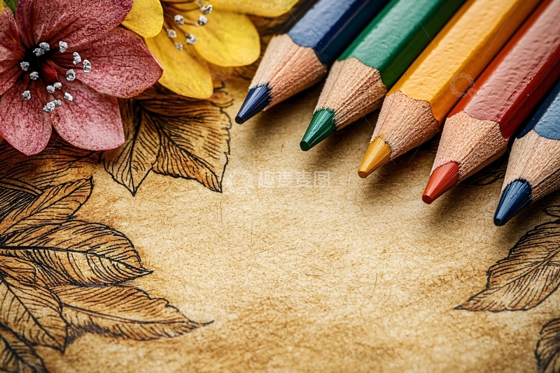 高清大图下载【趣麦麦图】彩色铅笔