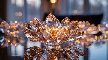 晶莹剔透的莲花灯