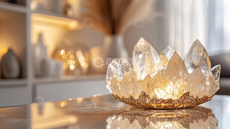 高清大图下载【趣麦麦图】水晶簇装饰摆件