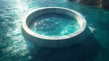 海中圆形水泥结构