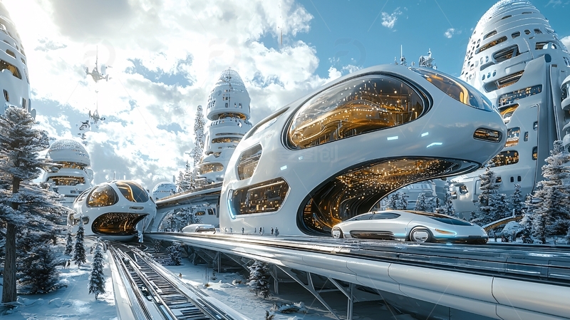 高清大图下载【趣麦麦图】未来城市交通