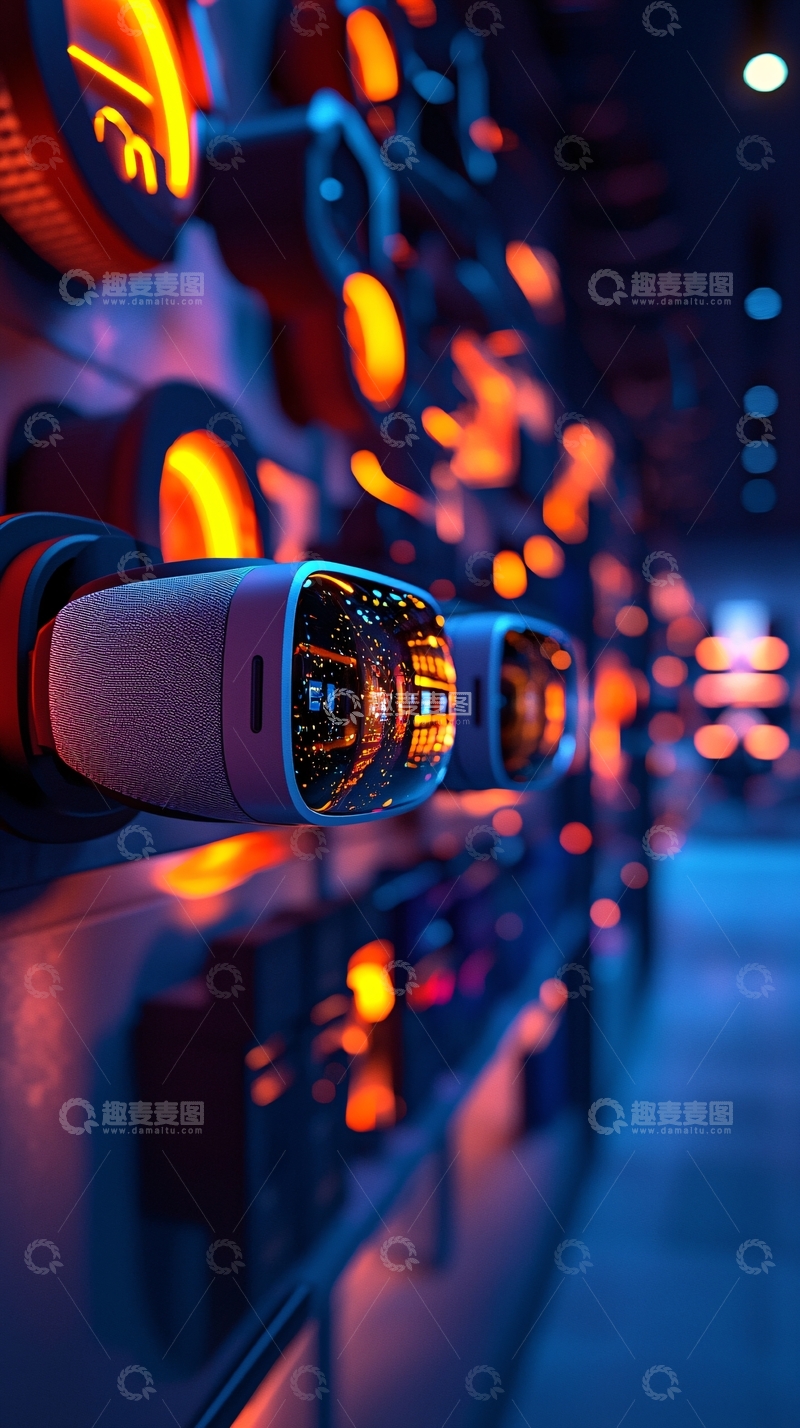 高清大图下载【趣麦麦图】未来科技感VR眼镜