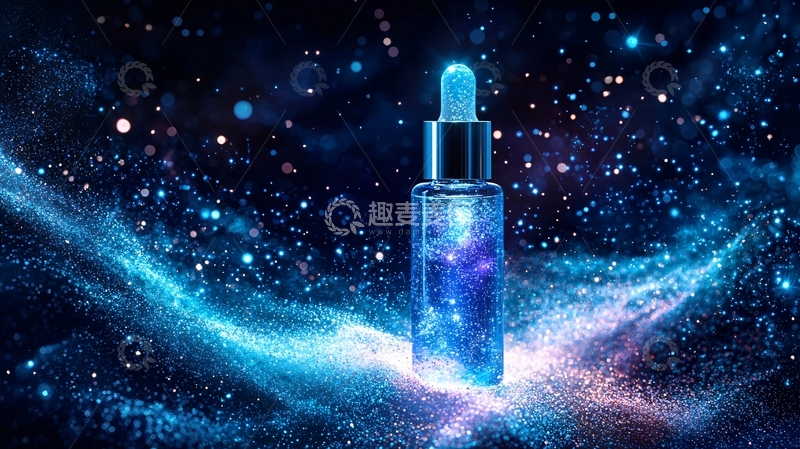 高清大图下载【趣麦麦图】星空背景下的精华液