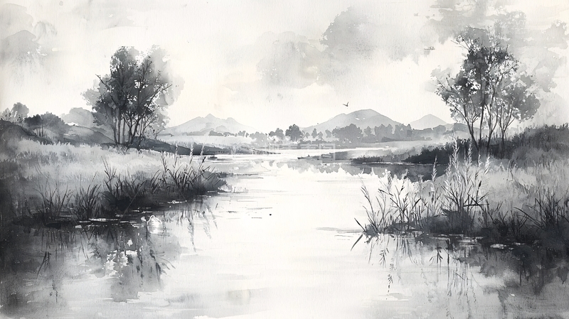 高清大图下载【趣麦麦图】水墨画风景