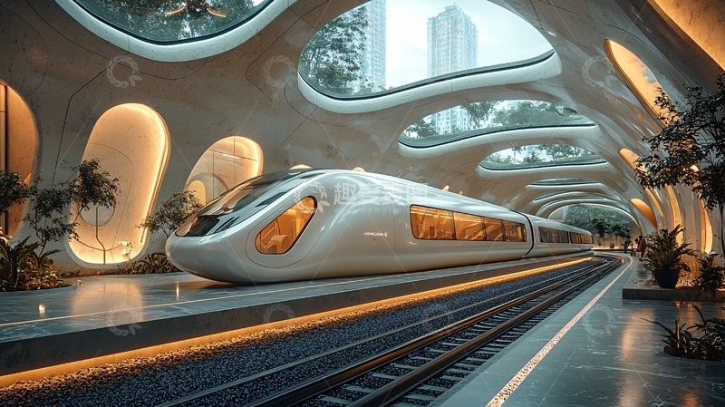高清大图下载【趣麦麦图】未来高铁站