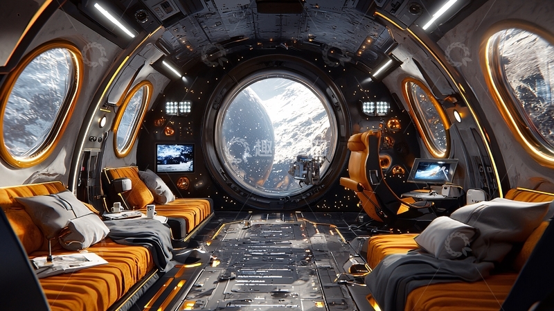 高清大图下载【趣麦麦图】太空舱内景