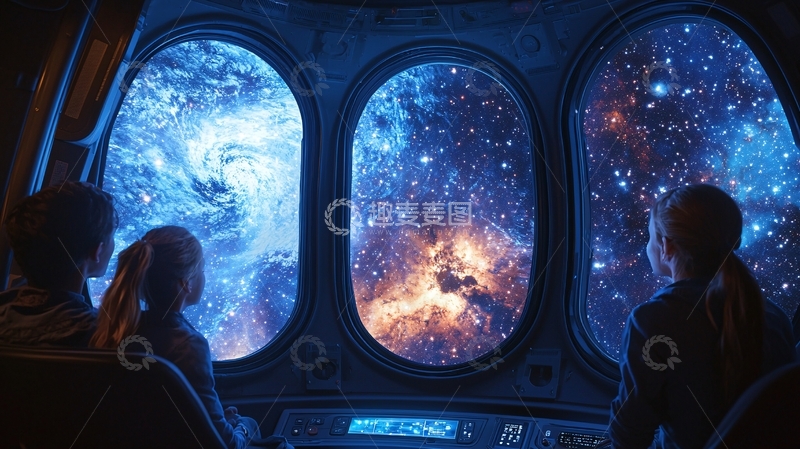 高清大图下载【趣麦麦图】太空飞船观景窗