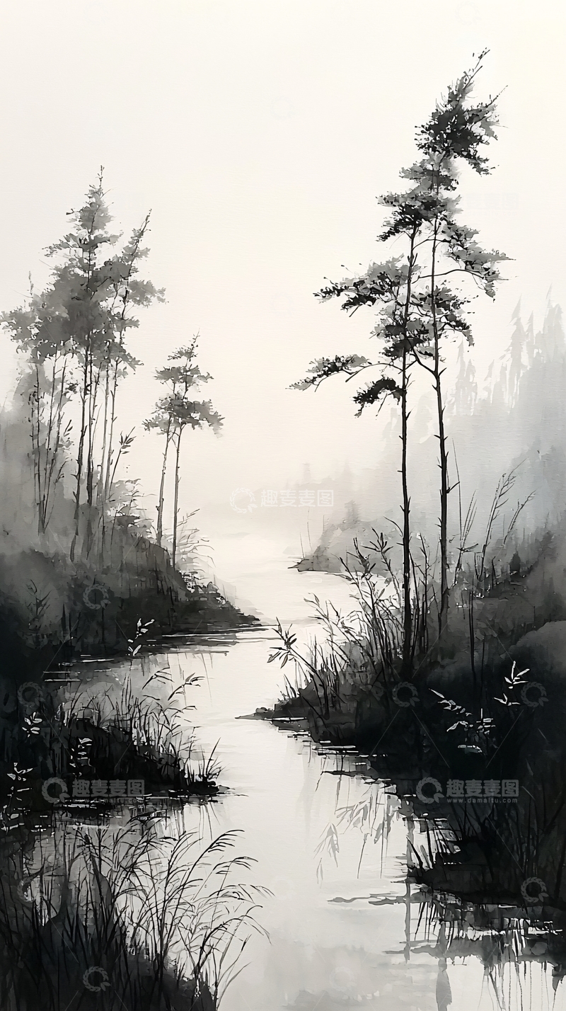 高清大图下载【趣麦麦图】水墨画