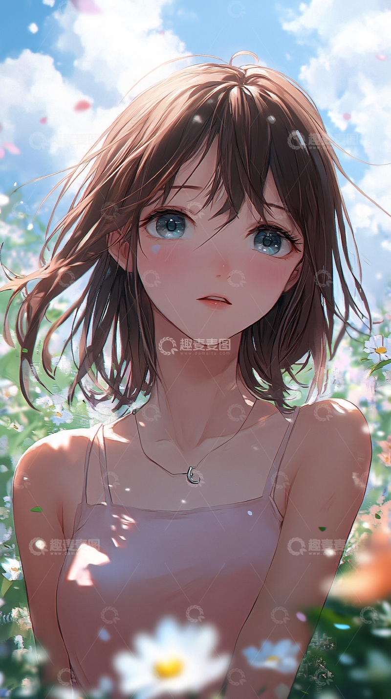 高清大图下载【趣麦麦图】清新可爱动漫少女