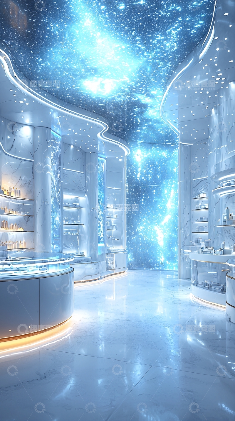 高清大图下载【趣麦麦图】未来科技感商场