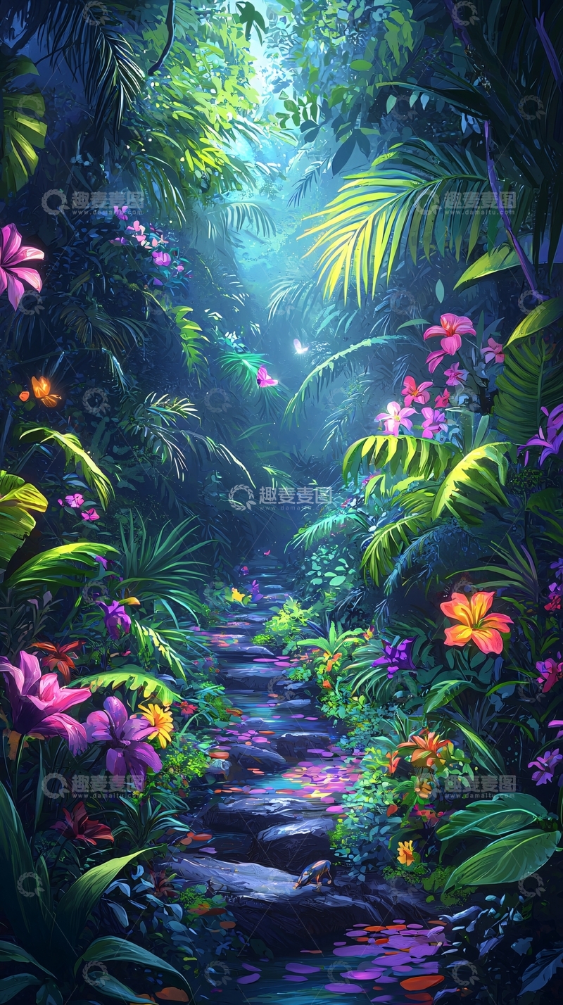 高清大图下载【趣麦麦图】梦幻雨林小路