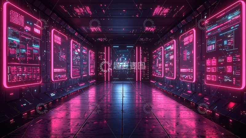 高清大图下载【趣麦麦图】未来科技感走廊