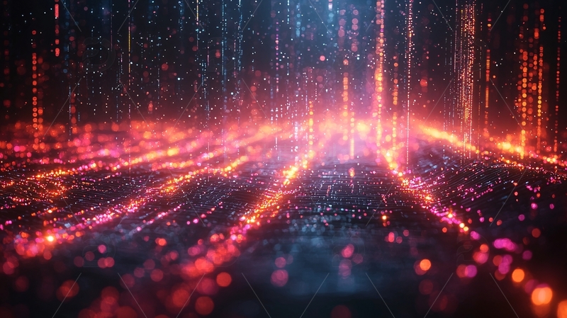 流光溢彩的粒子雨