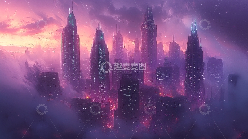 高清大图下载【趣麦麦图】未来都市