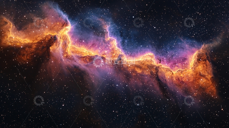 高清大图下载【趣麦麦图】宇宙星云火焰般绚丽