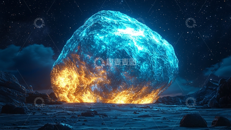 高清大图下载【趣麦麦图】冰火两重天星球