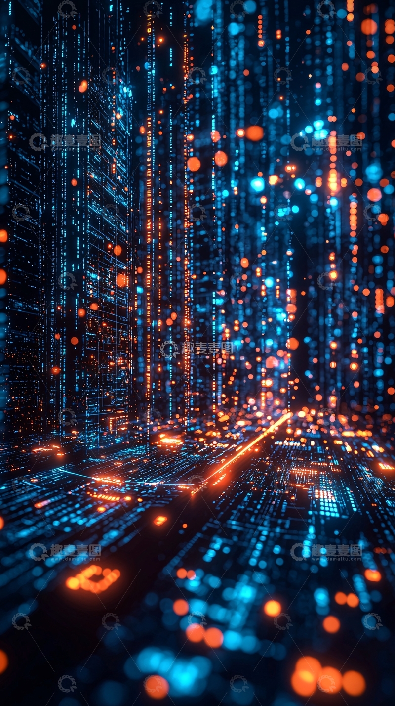 高清大图下载【趣麦麦图】数字雨