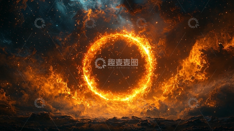 高清大图下载【趣麦麦图】火焰环