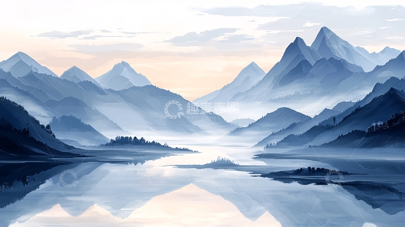 高清大图下载【趣麦麦图】水墨山水风景10